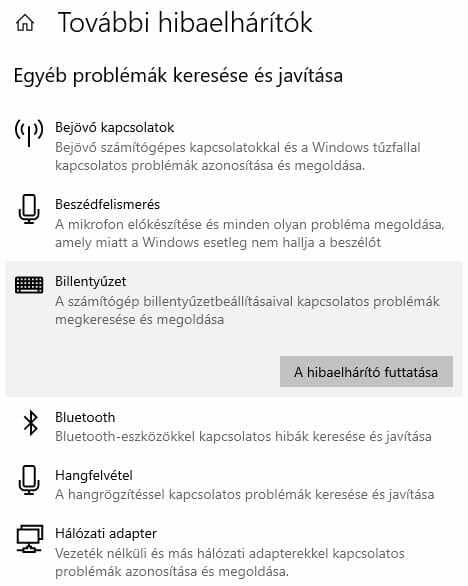 hibaelhárító varázsló futtatása